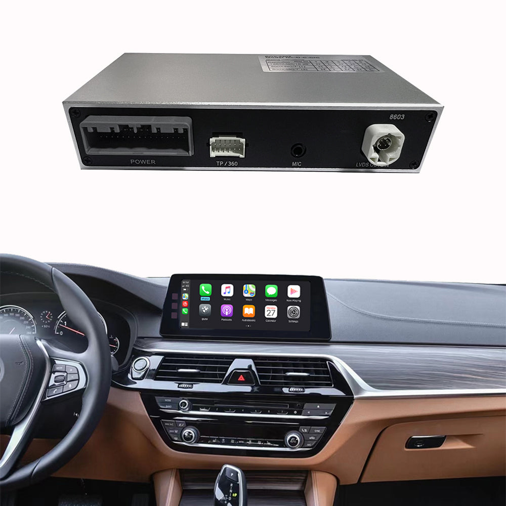 BMW Wireless Carplay and Android Auto Box with 360 view, navigation, mirroring