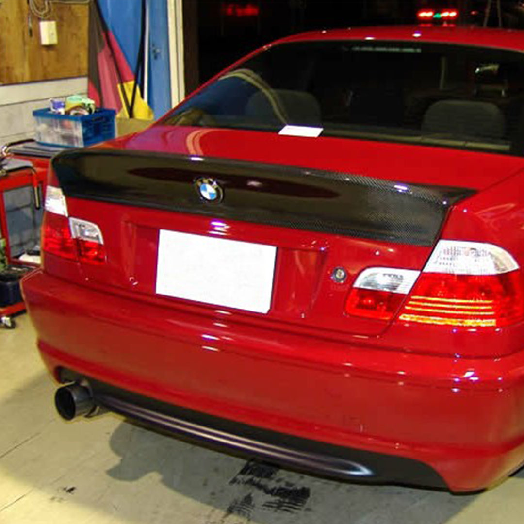 Carbon Fiber Window Roof Spoiler & Trunk Spoiler for BMW E46 3 Series Sedan 4-Door