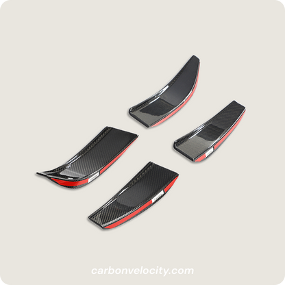 Carbon Fiber Front Bumper Canards for BMW 3 4 Series G80 M3 G82 G83 M4 2D 4-Door