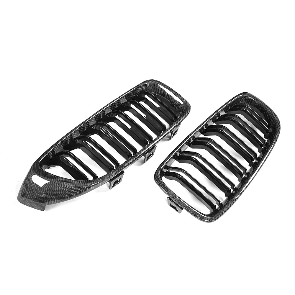 Carbon Fiber & ABS Front Grill for BMW 3/4 Series - Compatible with F32 M4, F33  M4, F36  M4, F82 M4, F83 M4, F80 M3 Models