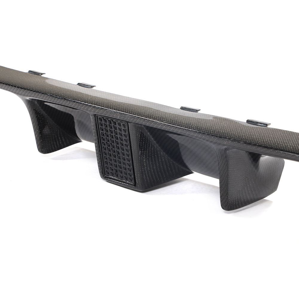 Carbon Fiber Rear Bumper Lip Spoiler Diffuser with Integrated Lamp for BMW M3 F80, M4 F82/F83 - Standard & Convertible