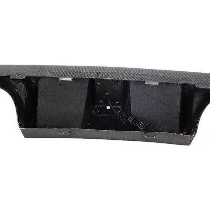 Carbon Fiber Rear Bumper Lip Spoiler Diffuser with Integrated Lamp for BMW M3 F80, M4 F82/F83 - Standard & Convertible