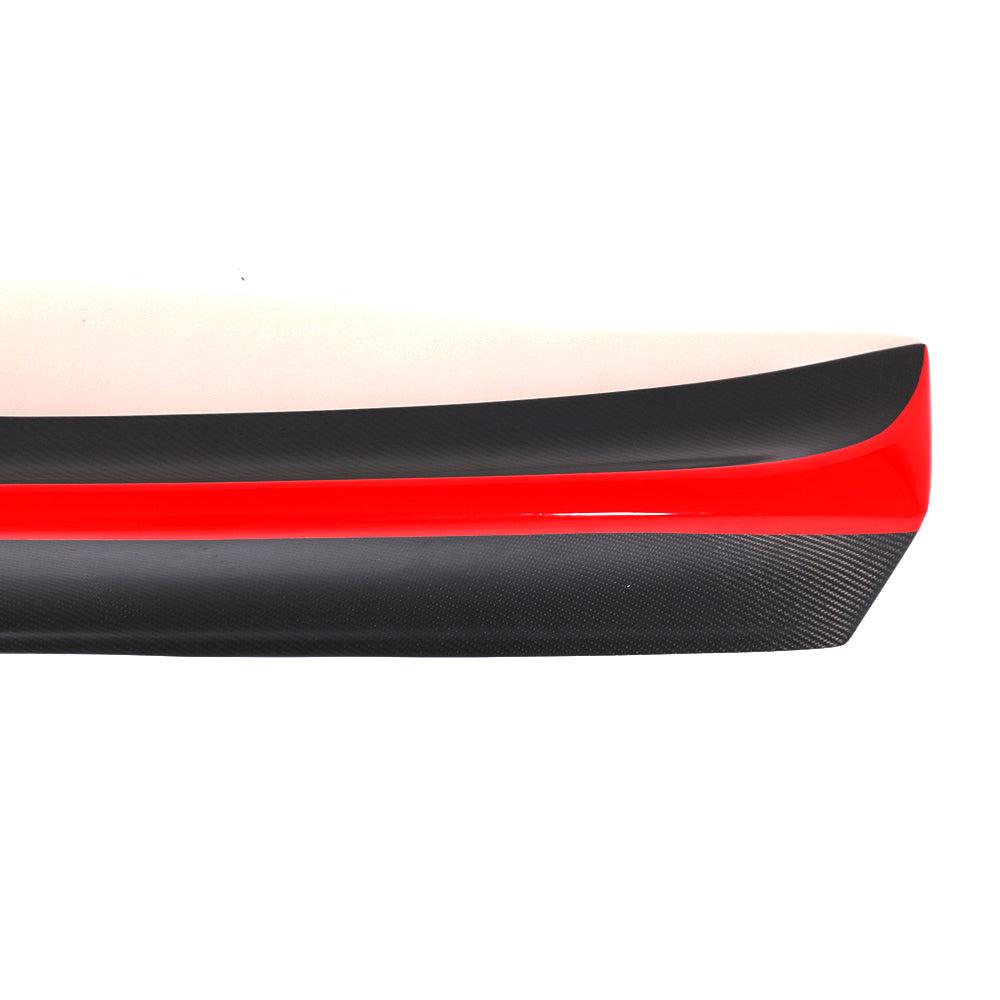 Red Trim Carbon Fiber Rear Spoiler for BMW E46 4-Door