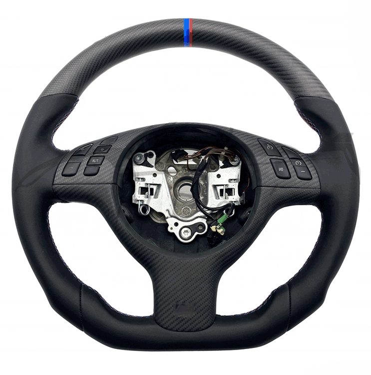 Matte Black carbon fiber steering wheel for BMW E Series