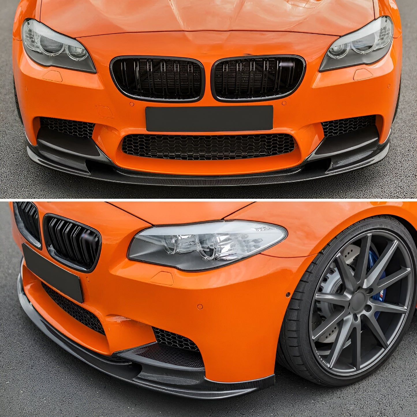 Carbon Fiber Front Bumper Lip Spoiler for BMW 5 Series F10 M5 Sedan 2011-2016