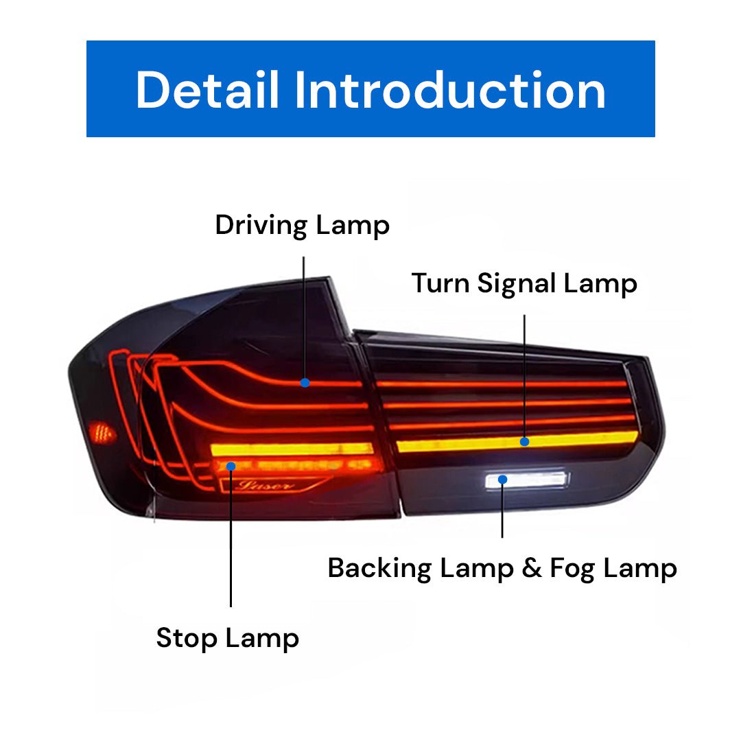 Smoked LED Taillight - 3 Series(2013-2018) - Carbon Velocity - Premium BMW Mods & Carbon Fiber Aftermarket Accessories