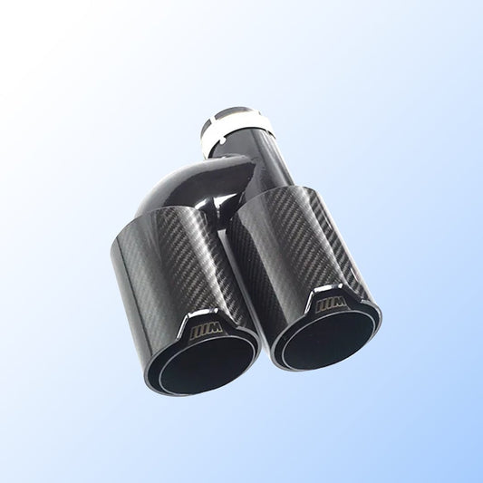 Universal Carbon Fiber Dual Exhaust Tip - H Type